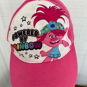 Trolls Poppy Powered by Rainbow adjustable Kids/Youth Hat Cap Barbie PINK